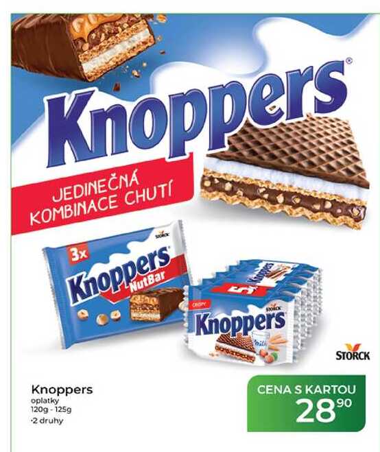 Knoppers oplatky 120g-125g