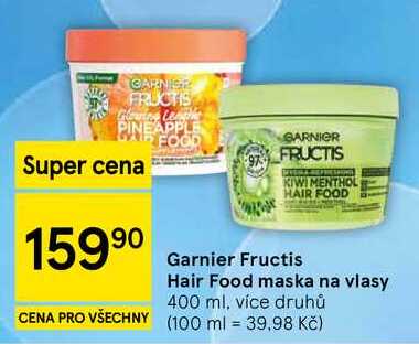 Garnier Fructis Hair Food maska na vlasy, 400 ml, více druhů Tesco