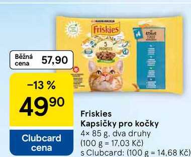 Friskies Kapsičky pro kočky, 4x 85 g