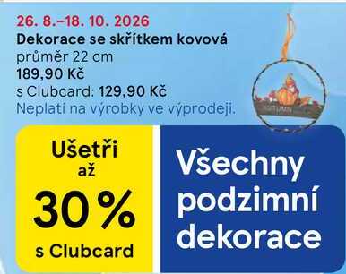 Dekorace se skřítkem kovová průměr 22 cm 