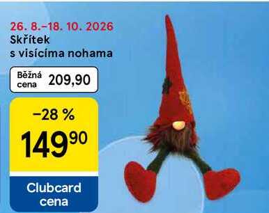 Skřítek s visícíma nohama Tesco