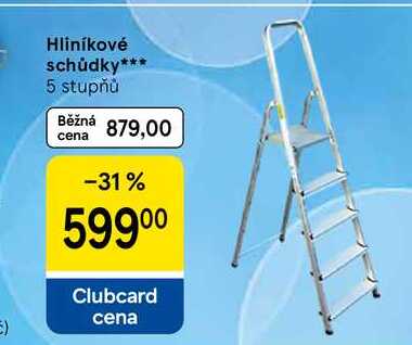 Hliníkové schůdky, 5 stupňů 
