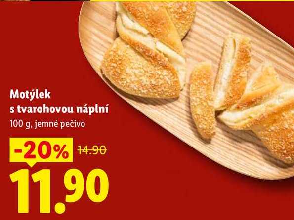 Motýlek s tvarohovou náplní, 100 g