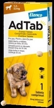 AdTab 56 mg žvýkací tablety pro psy 1,3–2,5 kg