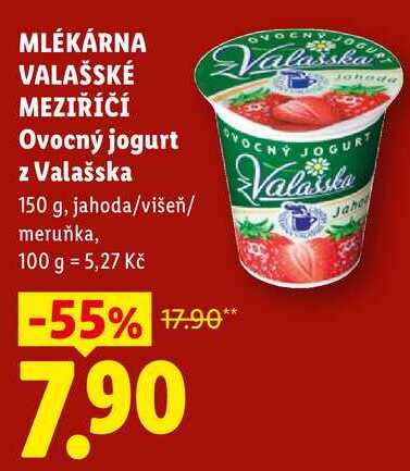 MLÉKÁRNA VALAŠSKÉ MEZIŘÍČÍ Ovocný jogurt z Valašska, 150 g