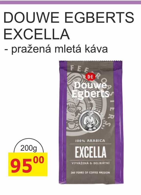 DOUWE EGBERTS EXCELLA - pražená mletá káva 200g 