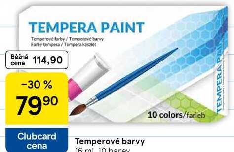 Temperové barvy, 16 ml, 10 barev