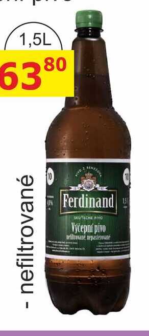 Ferdinand Výčepní světlé pivo 1,5l nefiltrované
