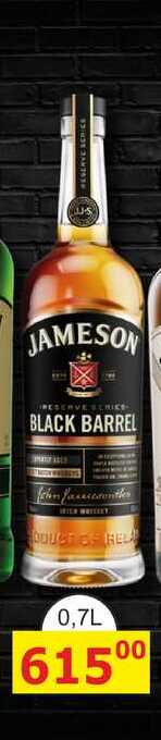 JAMESON BLACK BARREL 0,7L