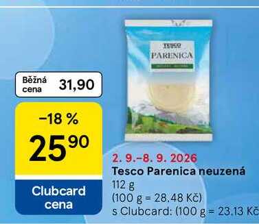 Tesco Parenica neuzená, 112 g