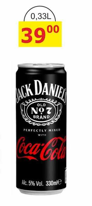 JACK DANIELS MIXED WITH Coca-Cola Alc. 5% Vol. 330ml 