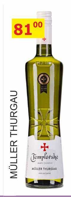 Templářské sklepy 0,75l MÜLLER THURGAU