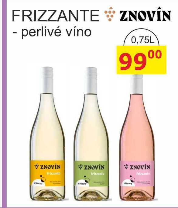 FRIZZANTE ZNOVÍN - perlivé víno 0,75L
