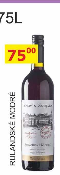 ZNOVÍN ZNOJMO RULANDSKÉ MODRÉ 0,75l