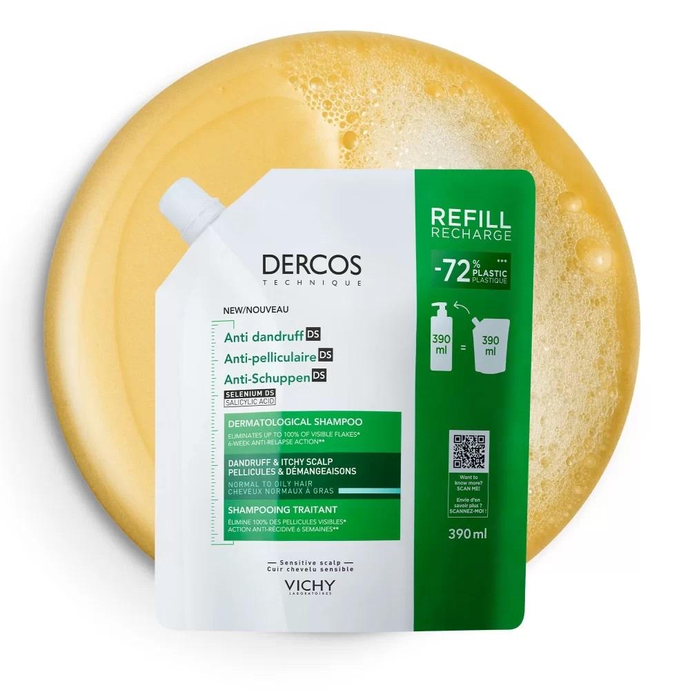 Vichy Dercos šampon lupy mastné vlasy náplň 390ml Lékárna LEMON