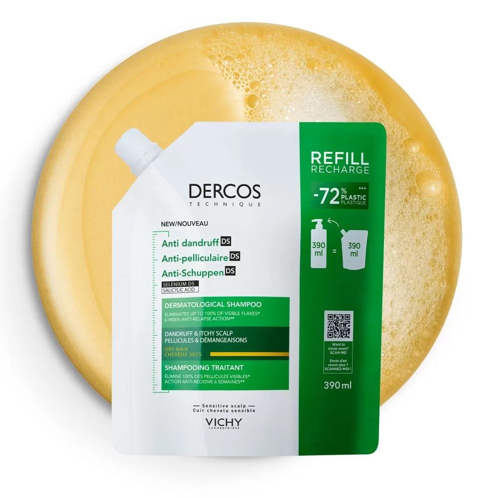Vichy Dercos šampon lupy suché vlasy náplň 390ml Lékárna LEMON