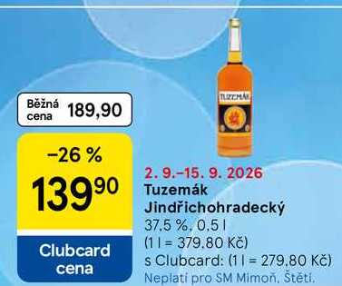 Tuzemák Jindřichohradecký 37.5%, 0,5 l