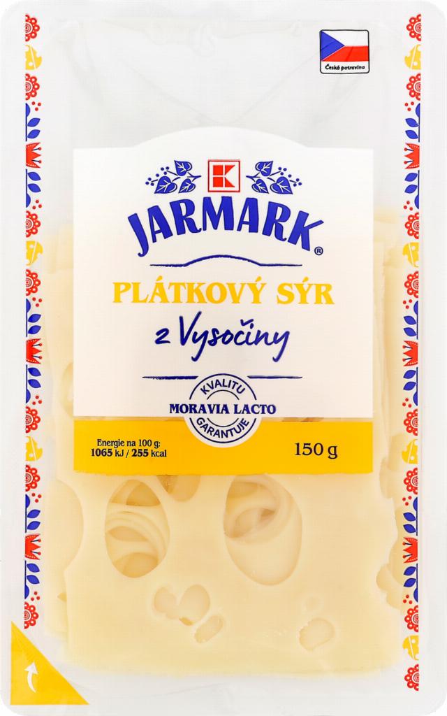 K-Jarmark Plátkový sýr z Vysočiny různé druhy