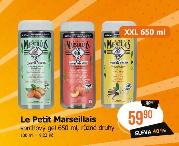 Le Petit Marseillais sprchový gel 650 ml, různé druhy