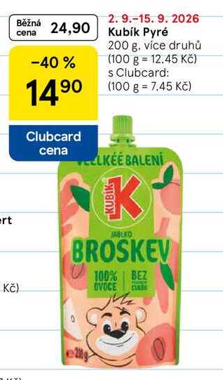 Kubík Pyré, 200 g, více druhů Tesco
