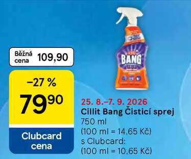 Cillit Bang Čisticí sprej, 750 ml Tesco