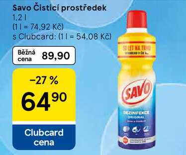 Savo Čisticí prostředek, 1.2 l Tesco