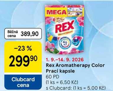 Rex Aromatherapy Color Prací kapsle, 60 PD Tesco