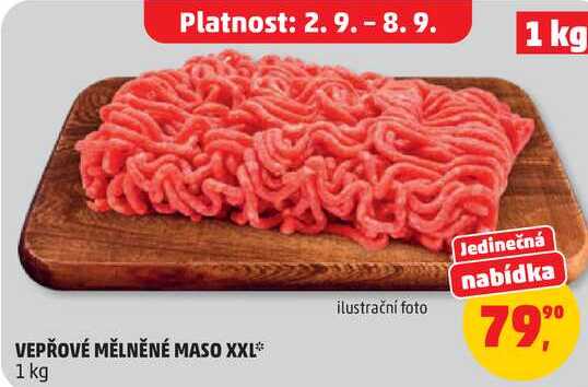 VEPŘOVÉ MĚLNĚNÉ MASO XXL, 1 kg