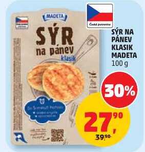 SÝR NA PÁNEV KLASIK MADETA, 100 g