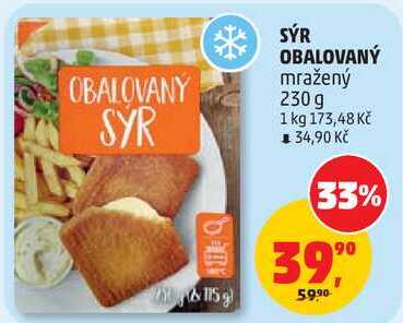 SÝR OBALOVANÝ mražený, 230 g