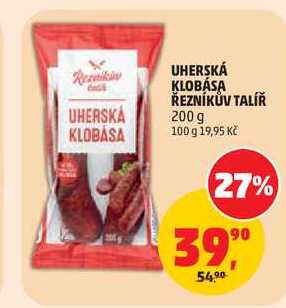 UHERSKÁ KLOBÁSA ŘEZNÍKŮV TALÍŘ, 200 g  