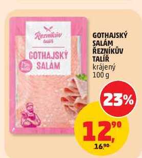 GOTHAJSKÝ SALÁM ŘEZNÍKŮV TALÍŘ krájený, 100 g