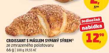 CROISSANTS MÁSLEM SYPANÝ SÝREM, 66 g