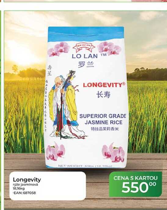 Longevity rýže jasmínová 18,16kg