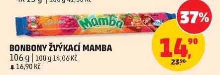 MAMBA žvýkací bonbony, 106 g