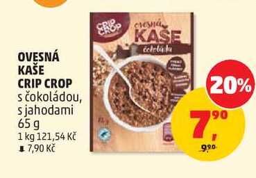 OVESNÁ KAŠE CRIP CROP s čokoládou, 65 g 