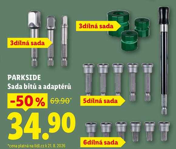 PARKSIDE Sada bitů a adaptérů