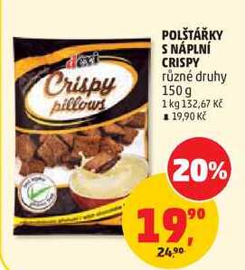 POLŠTÁŘKY S NÁPLNÍ CRISPY různé druhy, 150 g