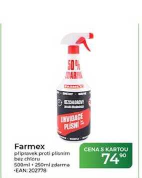 Farmex přípravek proti plisnim bez chloru 500ml 250ml