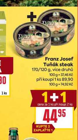 Franz Josef Tuňák steak 170/120 g
