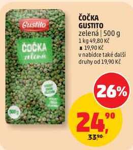 ČOČKA GUSTITO zelená, 500 g