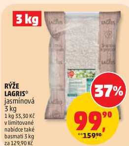 RÝŽE LAGRIS jasmínová, 3 kg