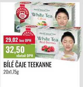 BÍLÉ ČAJE TEEKANNE, 20x1,75g
