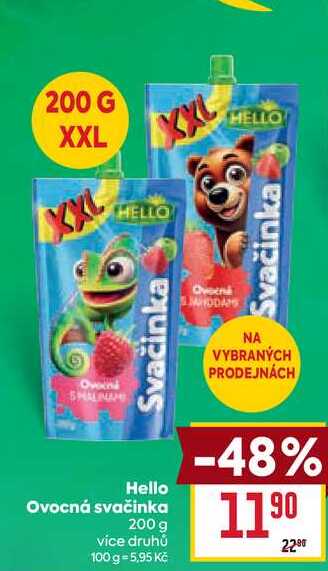 Hello Ovocná svačinka 200 g BILLA