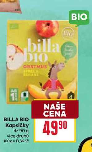 BILLA BIO Kapsičky 4x 90 g BILLA