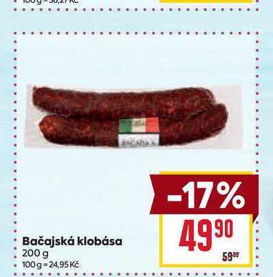 Bačajská klobása 200 g