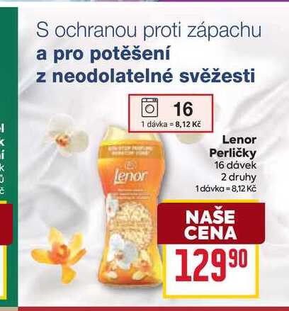 Lenor Perličky 16 dávek BILLA