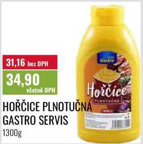 HOŘČICE PLNOTUČNÁ GASTRO SERVIS, 1300g 