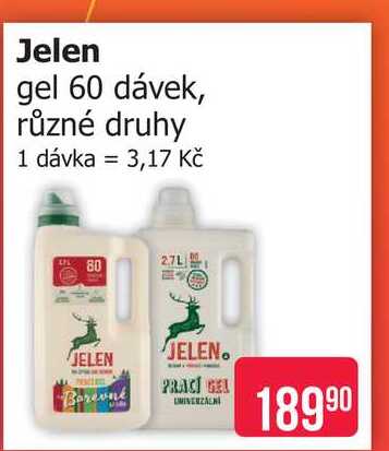Jelen gel 60 dávek, různé druhy