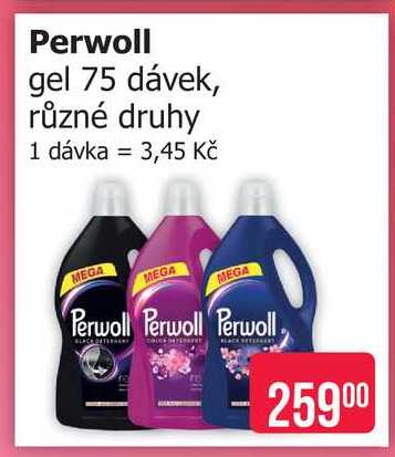 Perwoll gel 75 dávek, různé druhy